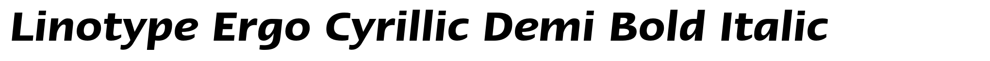 Linotype Ergo Cyrillic Demi Bold Italic image